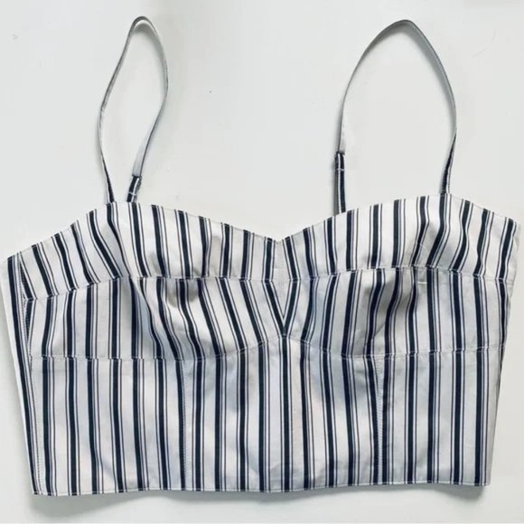 NEW Theory Ventura Cotton  Striped Bustier Cami size S - Picture 8 of 9